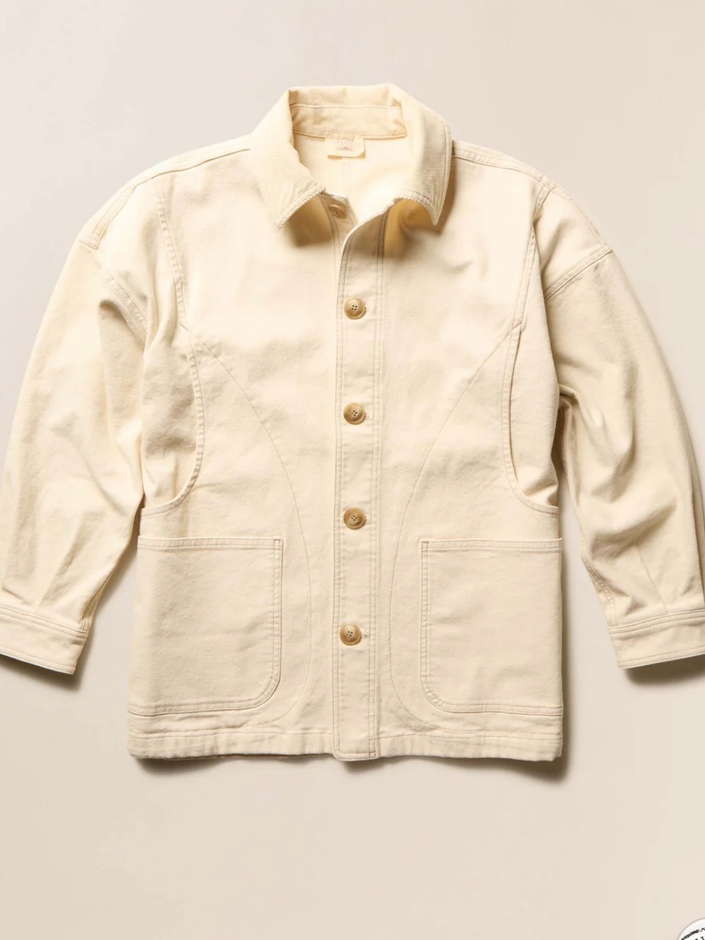 Faherty Women Sunwashed Canvas Chor Jacket Sea Salt Xs/S NWT
